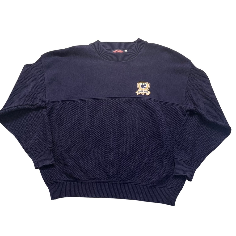 Vintage‎ Notre Dame Fighting Irish Nutmeg Mills Embroidered Crewneck Sweatshirt